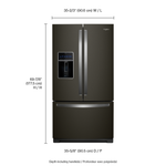 Whirlpool Black Stainless Steel French Door Refrigerator (27 Cu. Ft.) - WRF767SDHV