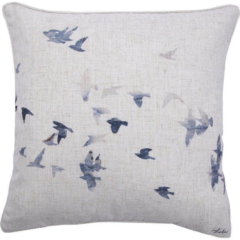 Flight Pillow Decorative Cushion - White/Blue