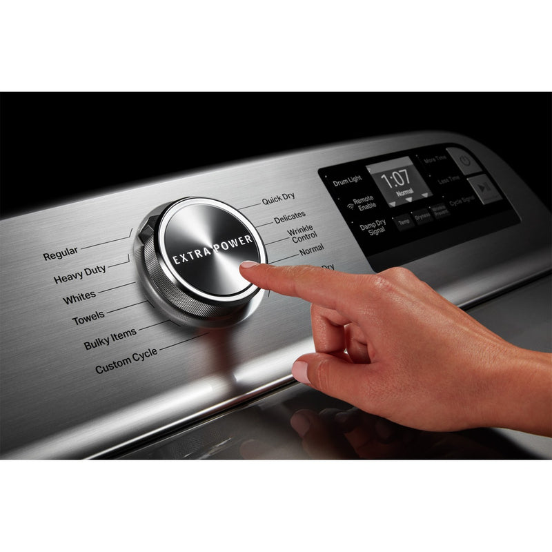 Maytag Metallic Slate Smart TopLoad Washer (5.4 cu. ft.) & Gas Dryer