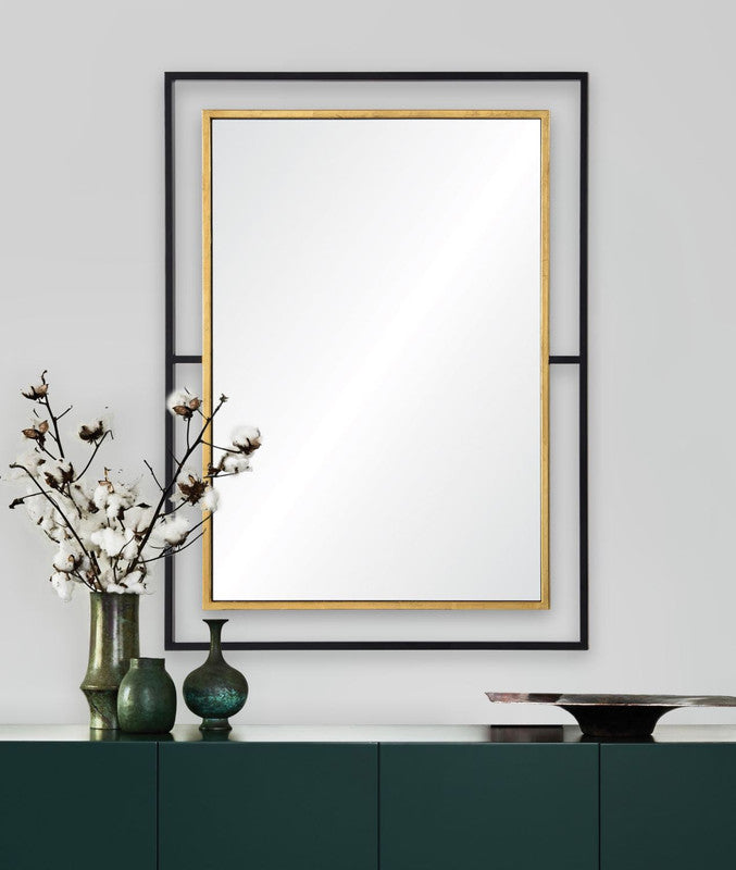 Dinsmore Mirror - Gold Leaf/Black