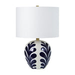 Reese Table Lamp - White/Navy