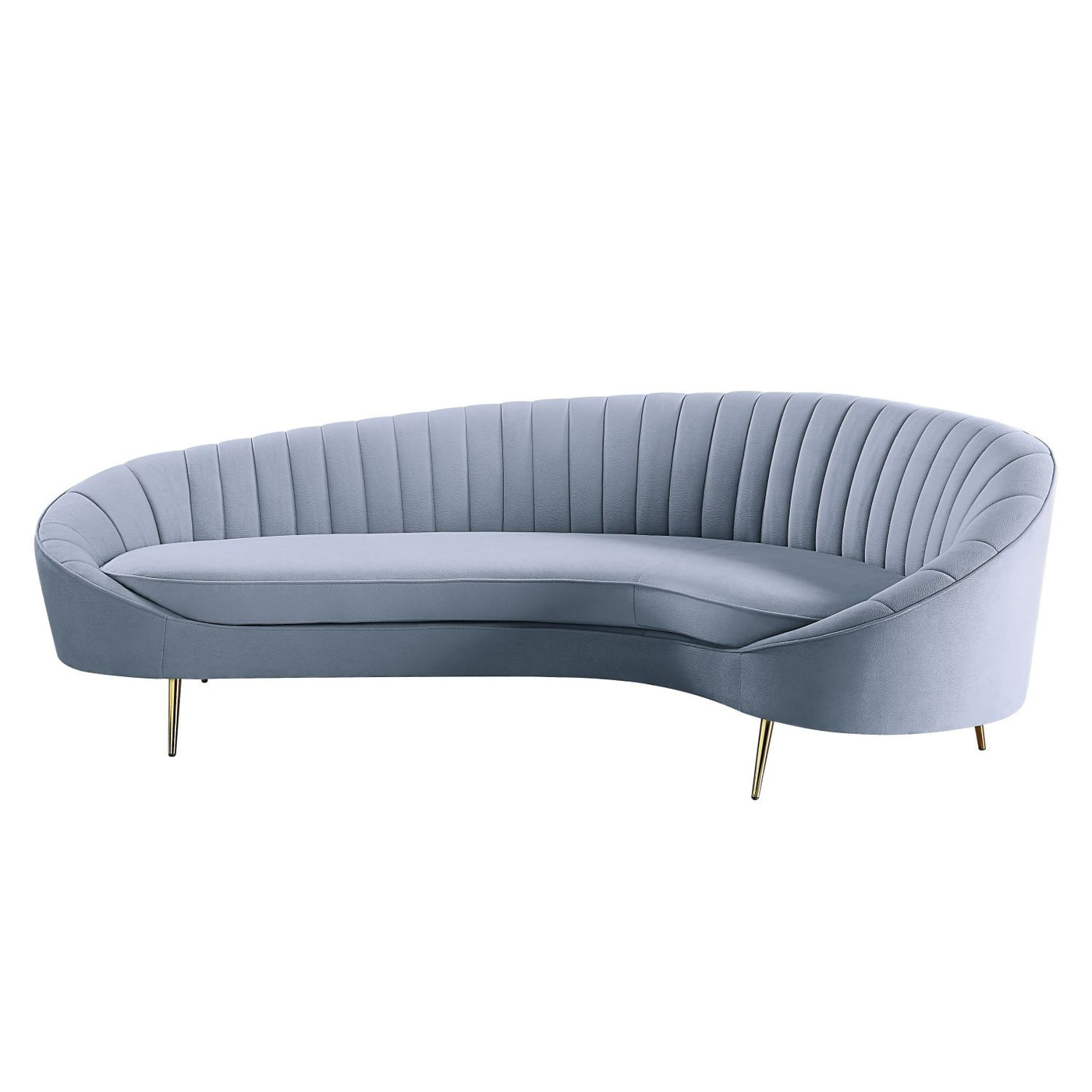 Kopa Velvet Sofa - Light Grey
