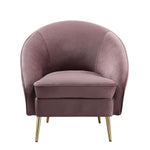 Pori Velvet Arm Chair - Pink