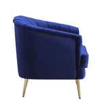 Bildud Velvet Arm Chair - Blue