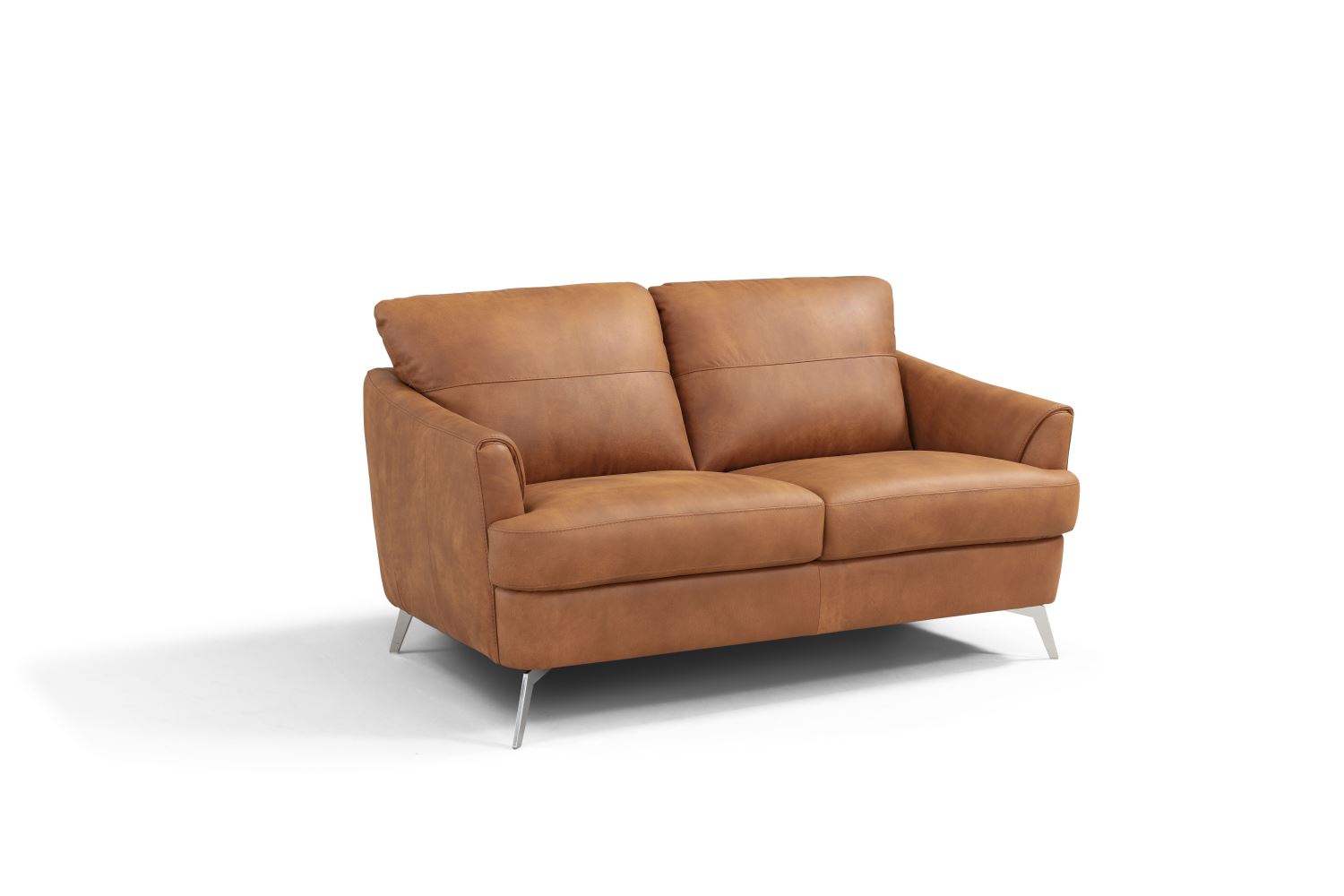 Bontadini Italian Leather Loveseat - Cappuccino