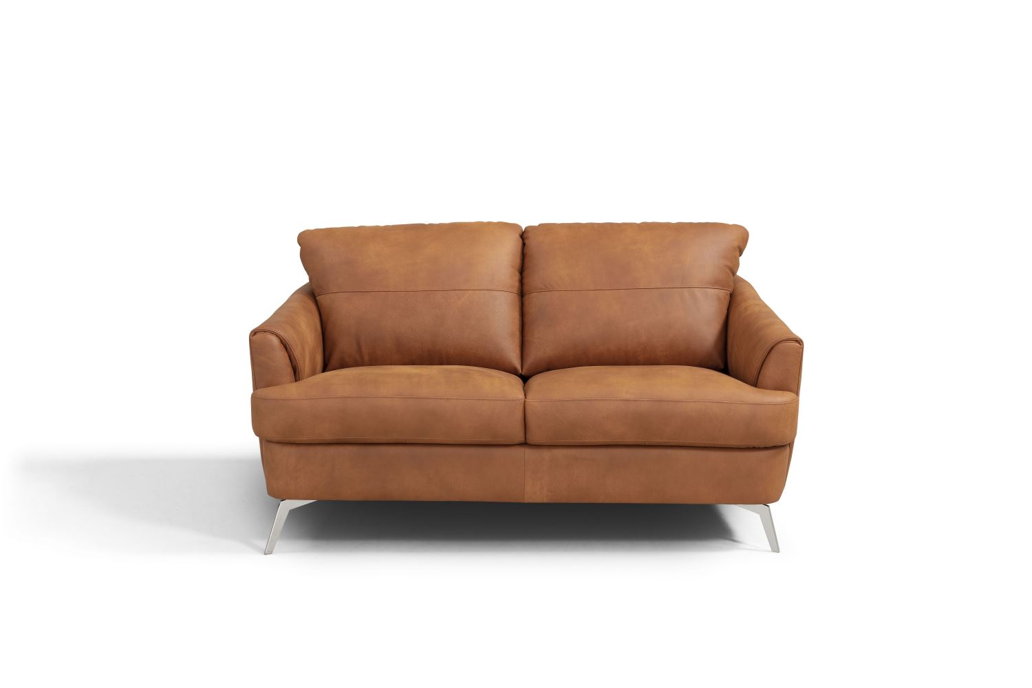 Bontadini Italian Leather Loveseat - Cappuccino