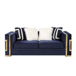 Innri Velvet Loveseat - Blue