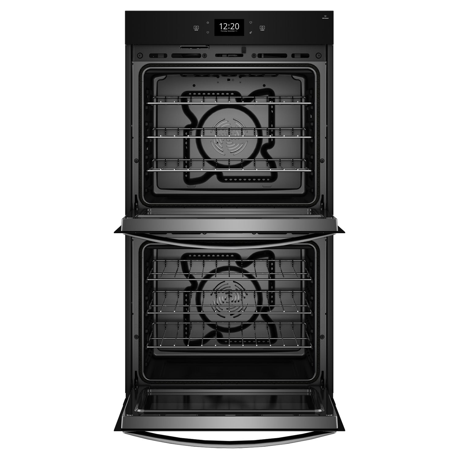 Whirlpool Black Stainless Steel Smart Double Wall Oven with PrintShield™ Finish (10.00 Cu Ft) - WOED7030PV