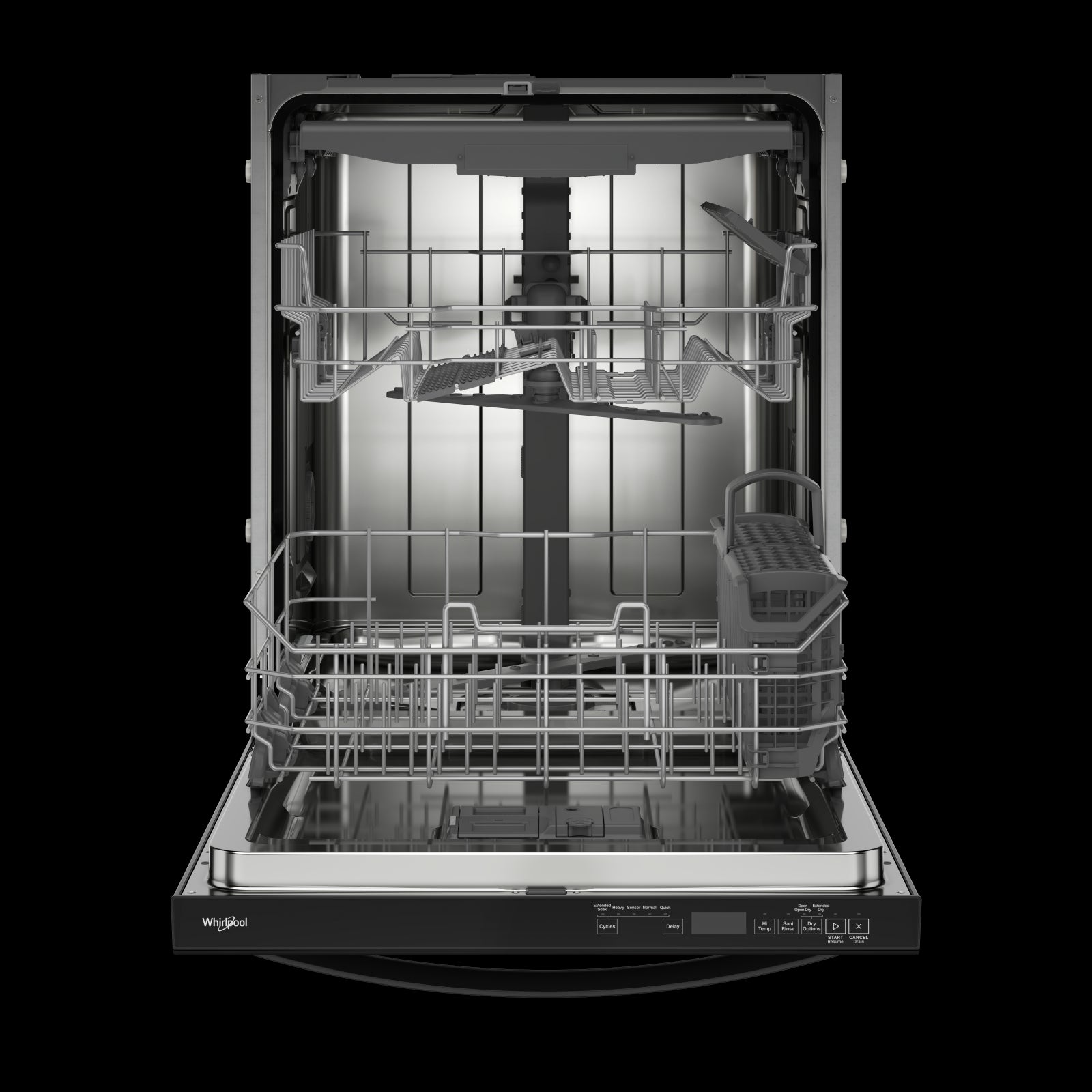 Whirlpool Black 24" Dishwasher (44 dBA) - WDT550SAPB