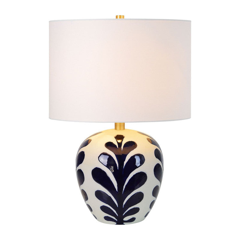 Reese Table Lamp - White/Navy