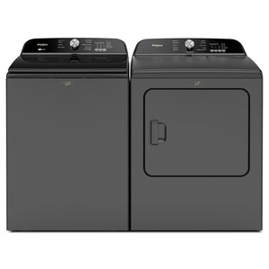 Whirlpool Volcano Black Top Load Washer (6.1 Cu Ft) & Volcano Black Electric Dryer (7.00 Cu Ft) - WTW6157PB/YWED6150PB