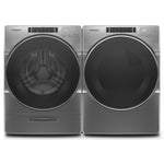 Whirlpool Chrome Shadow Front-Load Washer (5.8 cu. ft.) & Electric Dryer (7.4 cu. ft.) - WFW8620HC/YWED8620HC