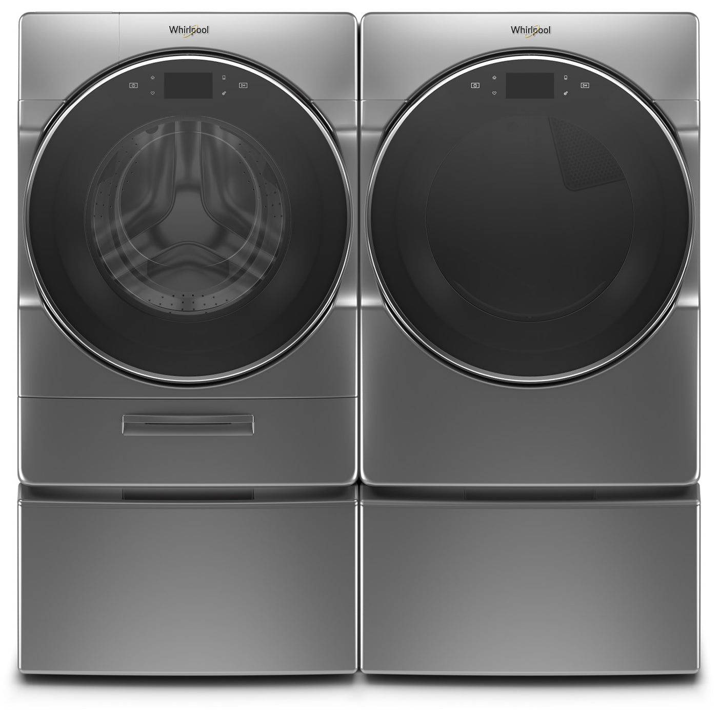 Whirlpool Chrome Shadow Front-Load Washer (5.8 cu. ft.) & Gas Dryer (7.4 cu. ft.) - WFW9620HC/WGD9620HC