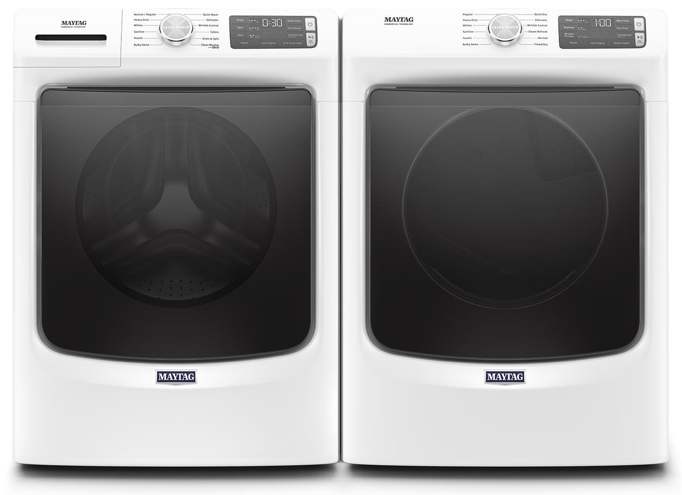 Maytag White Front-Load Washer (5.5 cu. ft.) & Electric Dryer (7.3 cu. ft.) - MHW6630HW/YMED6630HW