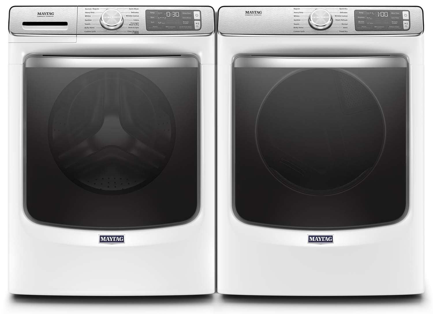 Maytag White Front-Load Washer (5.8 cu. ft.) & Electric Dryer (7.3 cu. ft.) - MHW8630HW/YMED8630HW