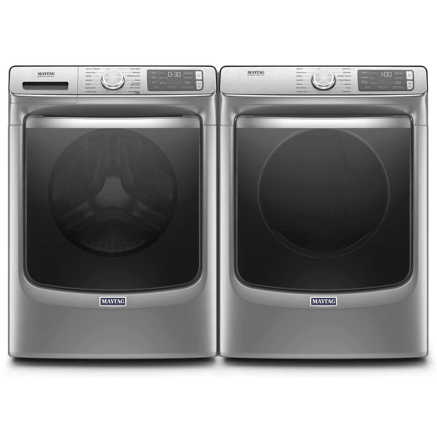 Maytag Metallic Slate Front-Load Washer (5.8 cu. ft.) & Gas Dryer (7.3 cu. ft.) - MHW8630HC/MGD8630HC
