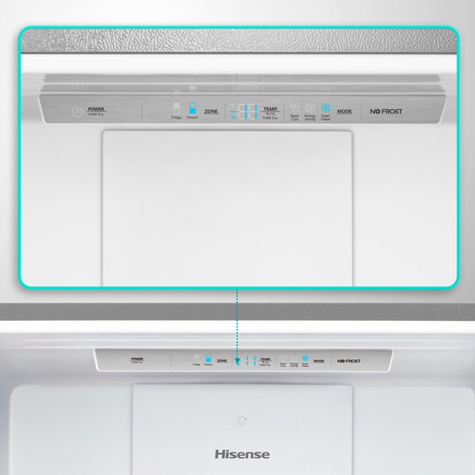 Hisense 31" 17 Cu. Ft. Fingerprint Resistant Titanium Counter-Depth Bottom-Freezer Refrigerator - RB17A2CSE