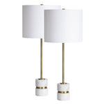 Lonny Table Lamp Set - White/Gold - Set of 2