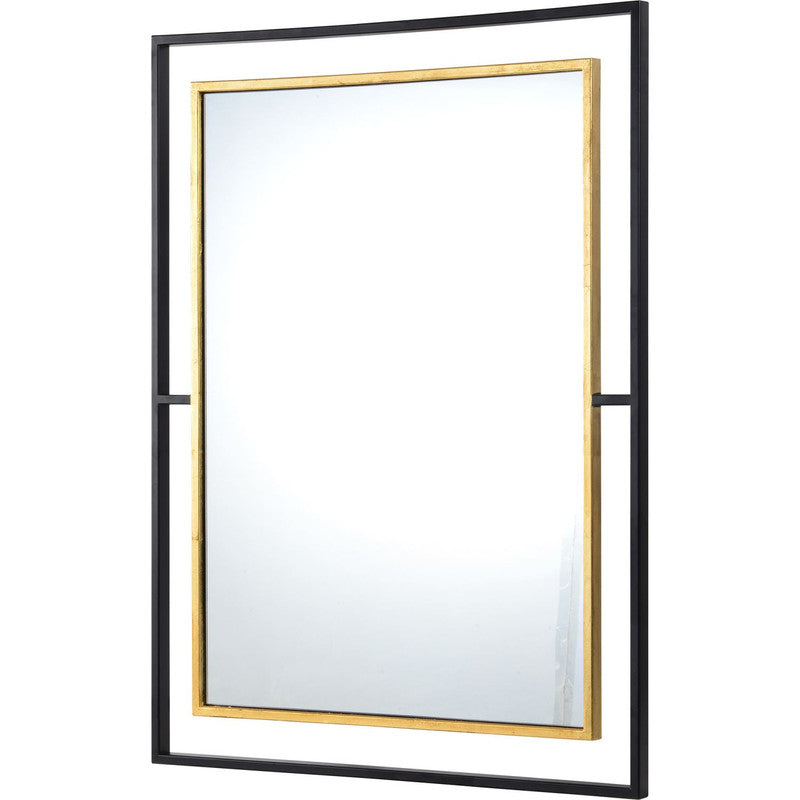 Dinsmore Mirror - Gold Leaf/Black