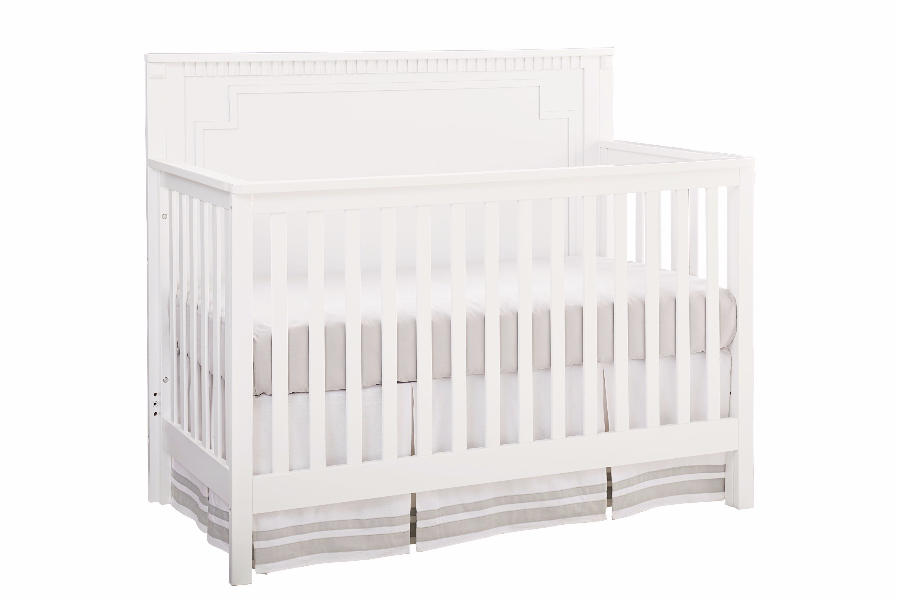 Emery Convertible Panel Crib - White