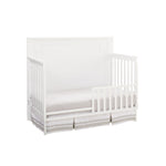 Emery Convertible Panel Crib with Toddler Guard Rail Package - White