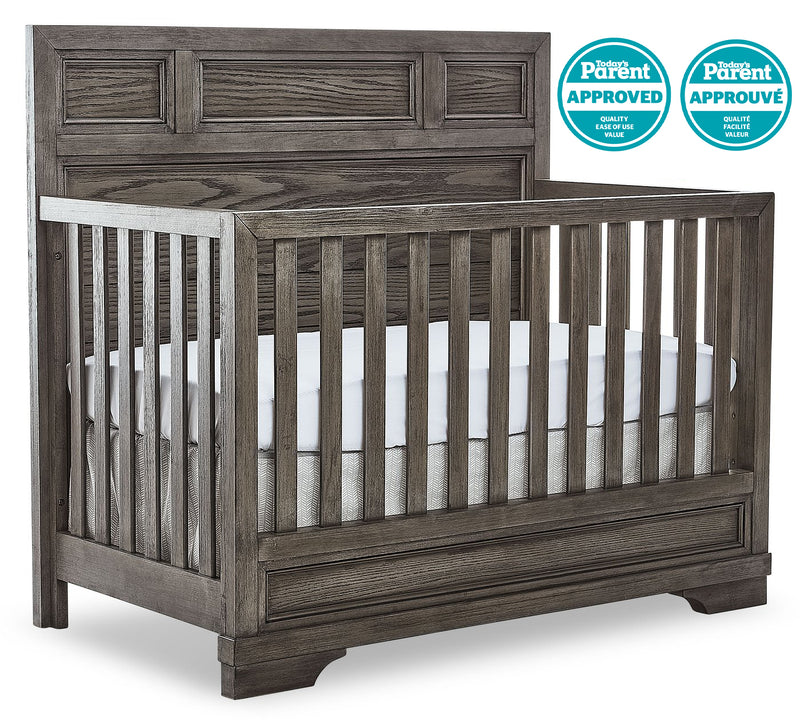 Foundry Convertible Crib Brushed Pewter Leon s