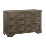Foundry 6-Drawer Dresser - Brushed Pewter