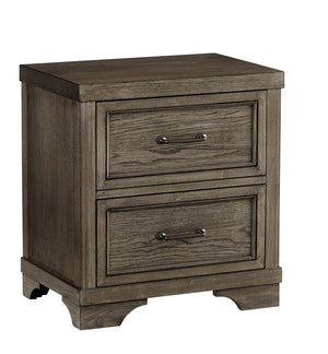 Foundry Night Stand - Brushed Pewter