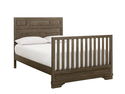 Foundry Convertible Panel Double Bed - Brushed Pewter
