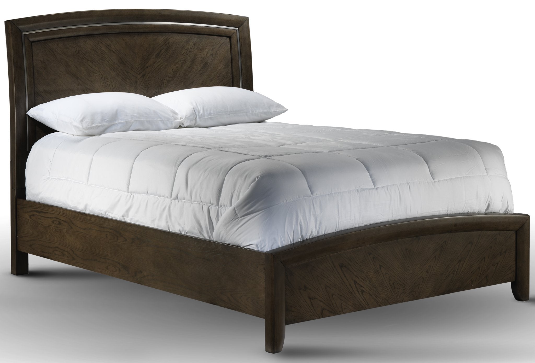 Aberdeen Sleigh Panel King Bed - Barista Oak
