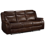 Scorpio Reclining Sofa with Drop Tray - Whiskey Brown