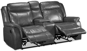 Scorpio Reclining Loveseat with Console - Grey