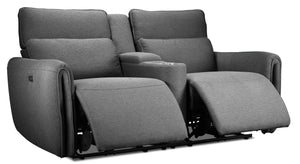 Larsen Power Reclining Loveseat - Platinum Grey