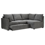 Portland 3-Piece Sectional with Left-Facing Pop-Up Bed - Grey