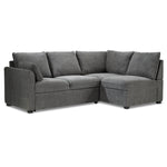 Portland 3-Piece Sectional with Left-Facing Pop-Up Bed - Grey