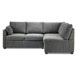 Portland 3-Piece Sectional with Left-Facing Pop-Up Bed - Grey