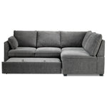 Portland 3-Piece Sectional with Left-Facing Pop-Up Bed - Grey