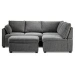 Portland 3-Piece Sectional with Left-Facing Pop-Up Bed - Grey