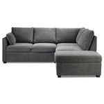 Portland 3-Piece Sectional with Left-Facing Pop-Up Bed - Grey