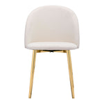 Nezh Elegant Dining Chair - Cream/Gold - Set of 2