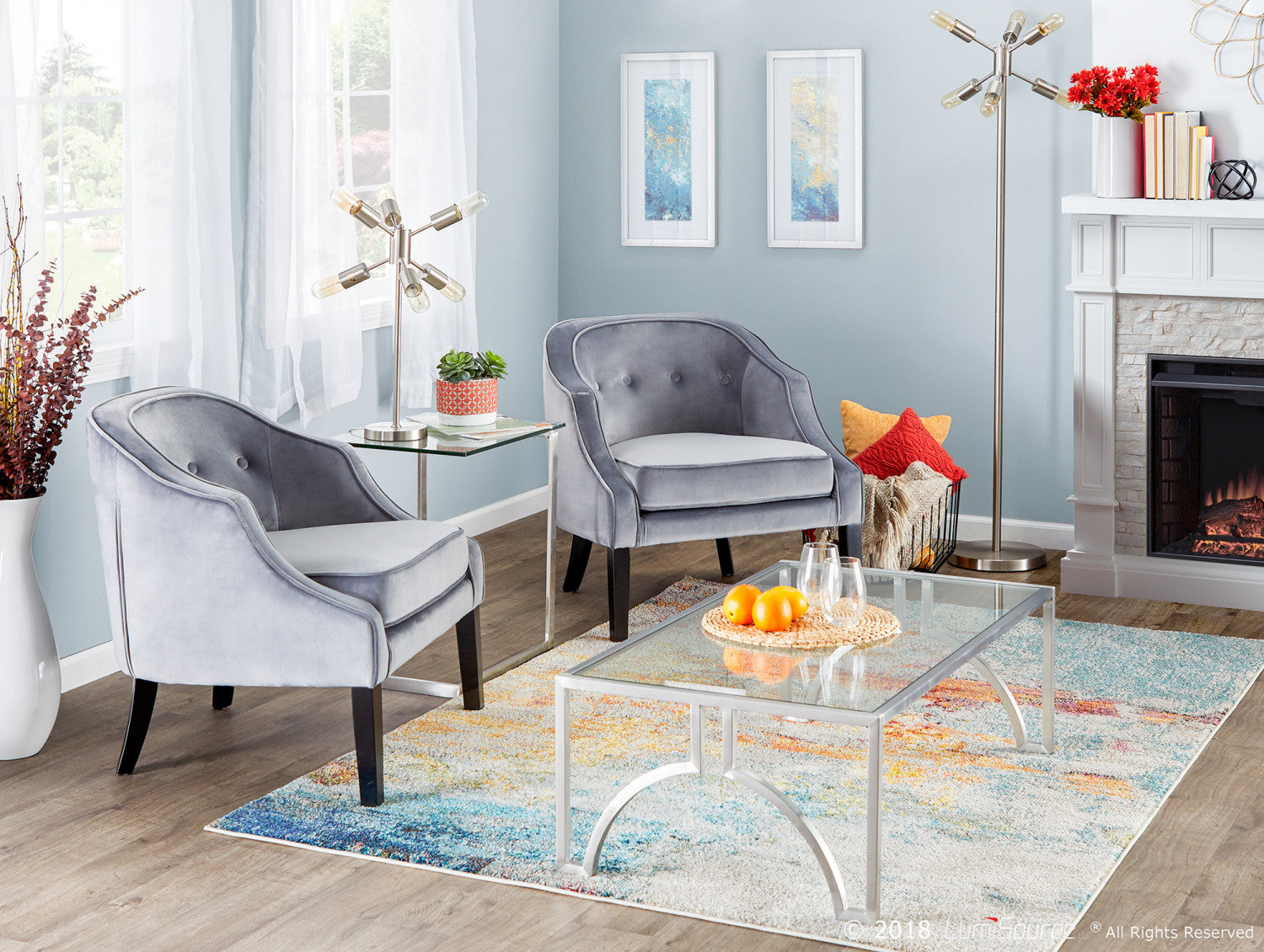 Zenn 15.75" Accent Table - Stainless Steel