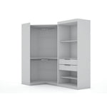 Oulu 2-Piece Open Corner Wardrobe - White