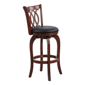 Cora Bar Height Stool - Black, Brown Cherry