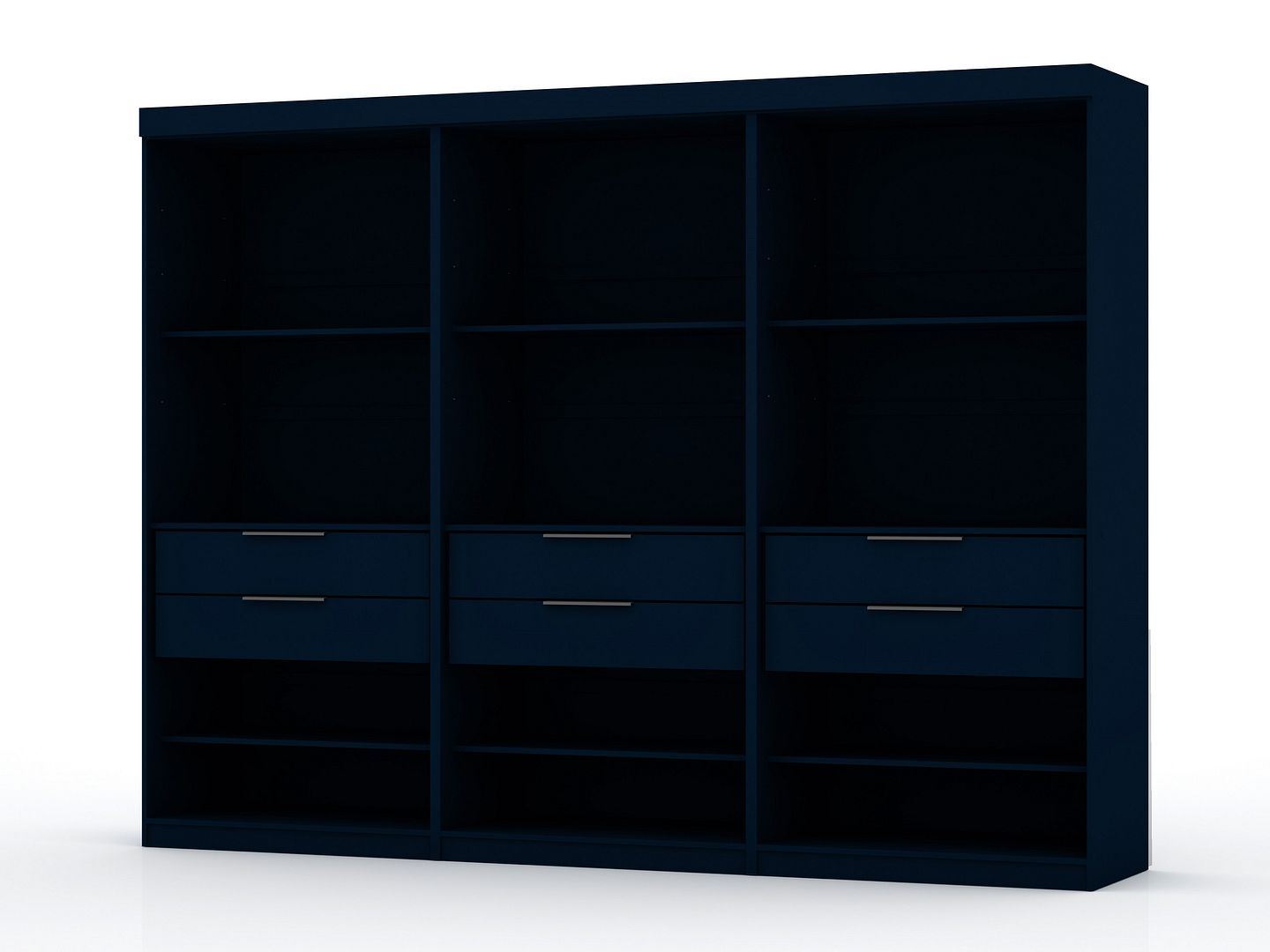 Oulu 3-Piece Open Sectional Wardrobe - Midnight Blue
