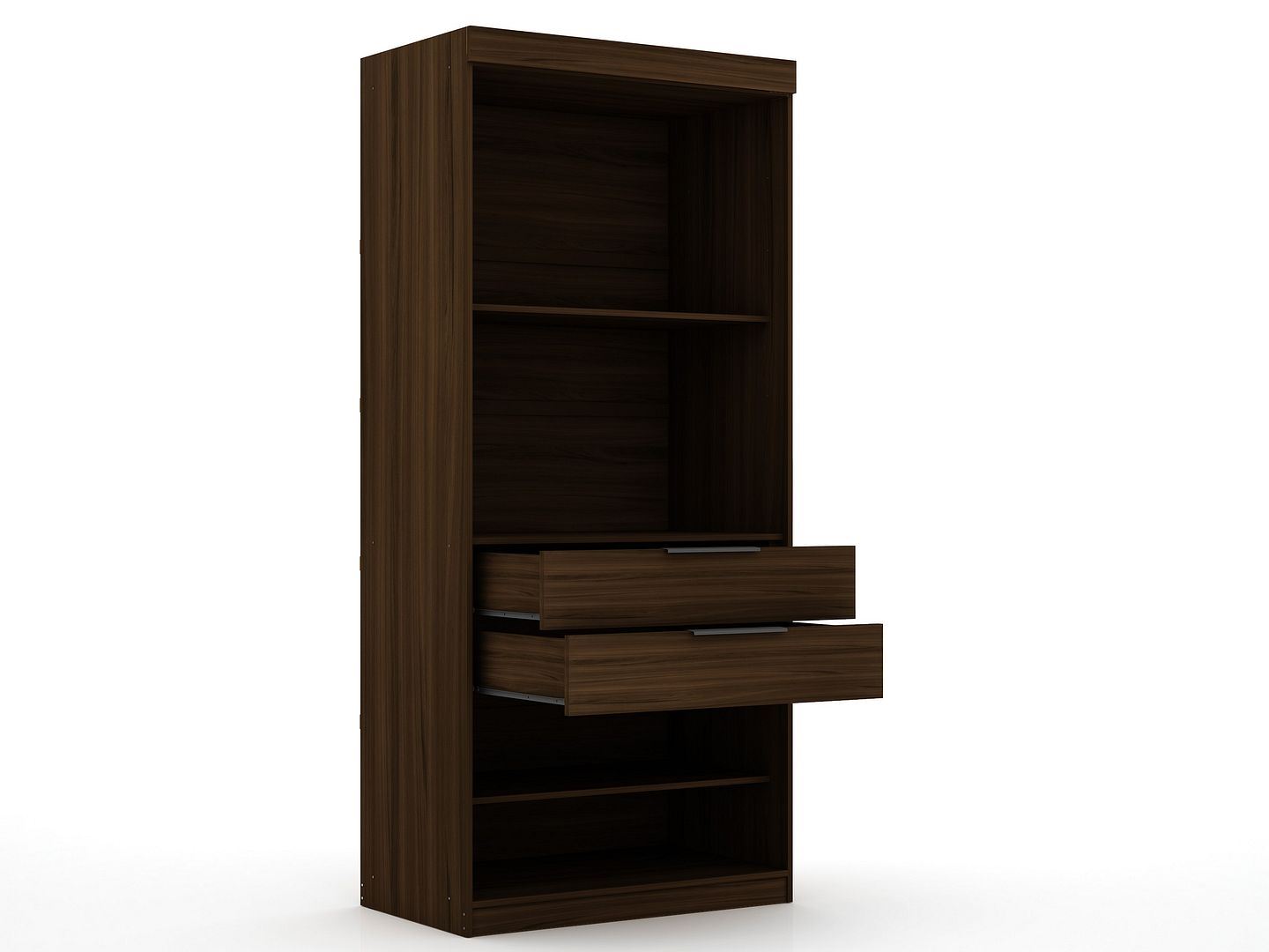 Oulu 3-Piece Open Sectional Wardrobe - Brown
