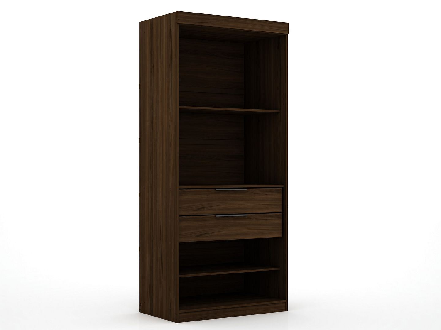 Oulu 3-Piece Open Sectional Wardrobe - Brown