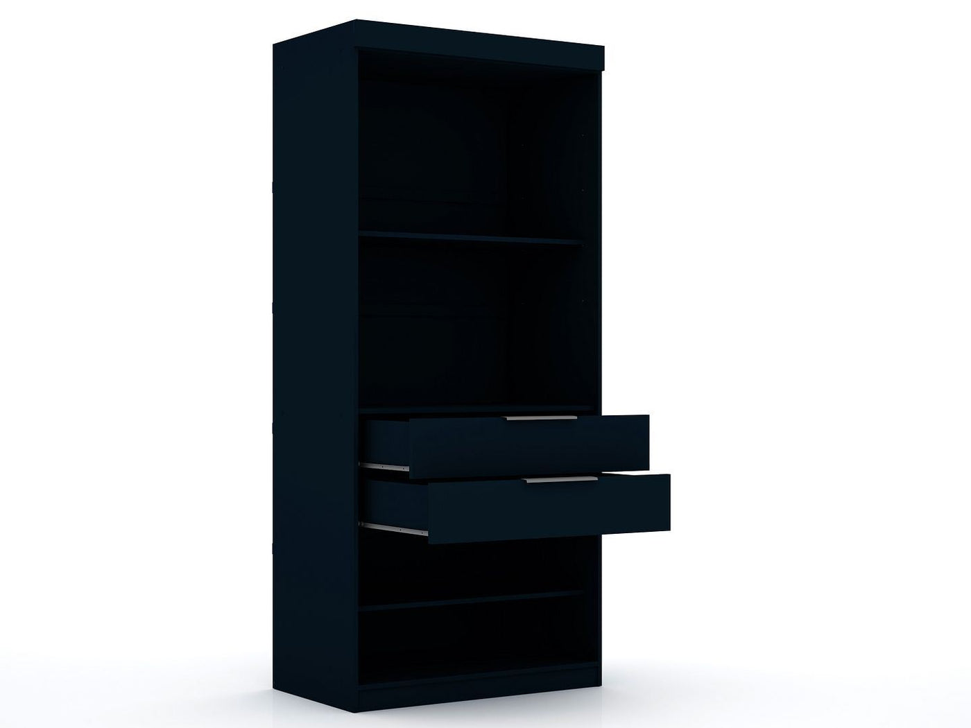 Oulu Semi-Open 3-Piece Modular Corner Wardrobe - Midnight Blue