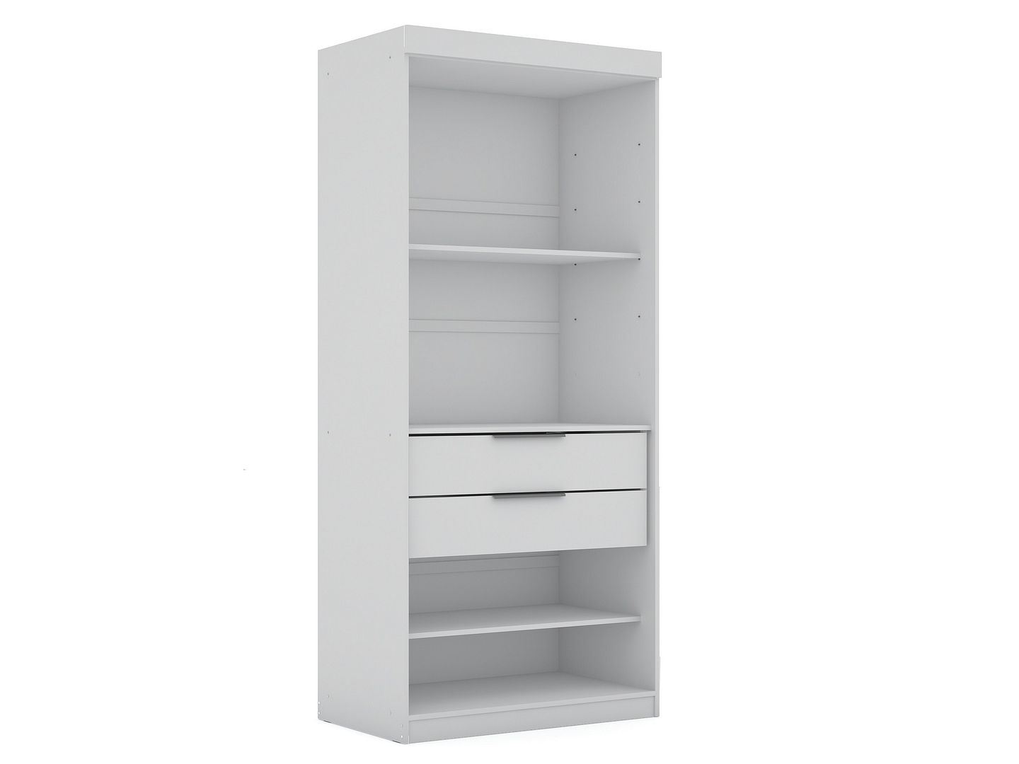 Oulu 2-Piece Modular Wardrobe - White