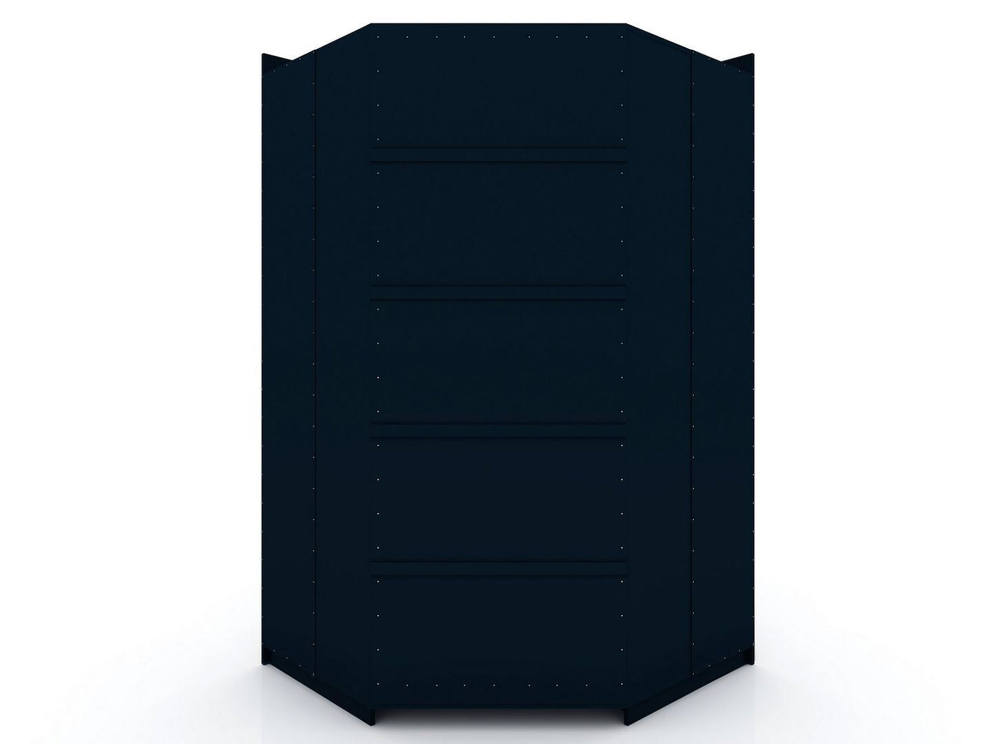 Oulu Semi-Open 2-Piece Modular Corner Wardrobe - Midnight Blue