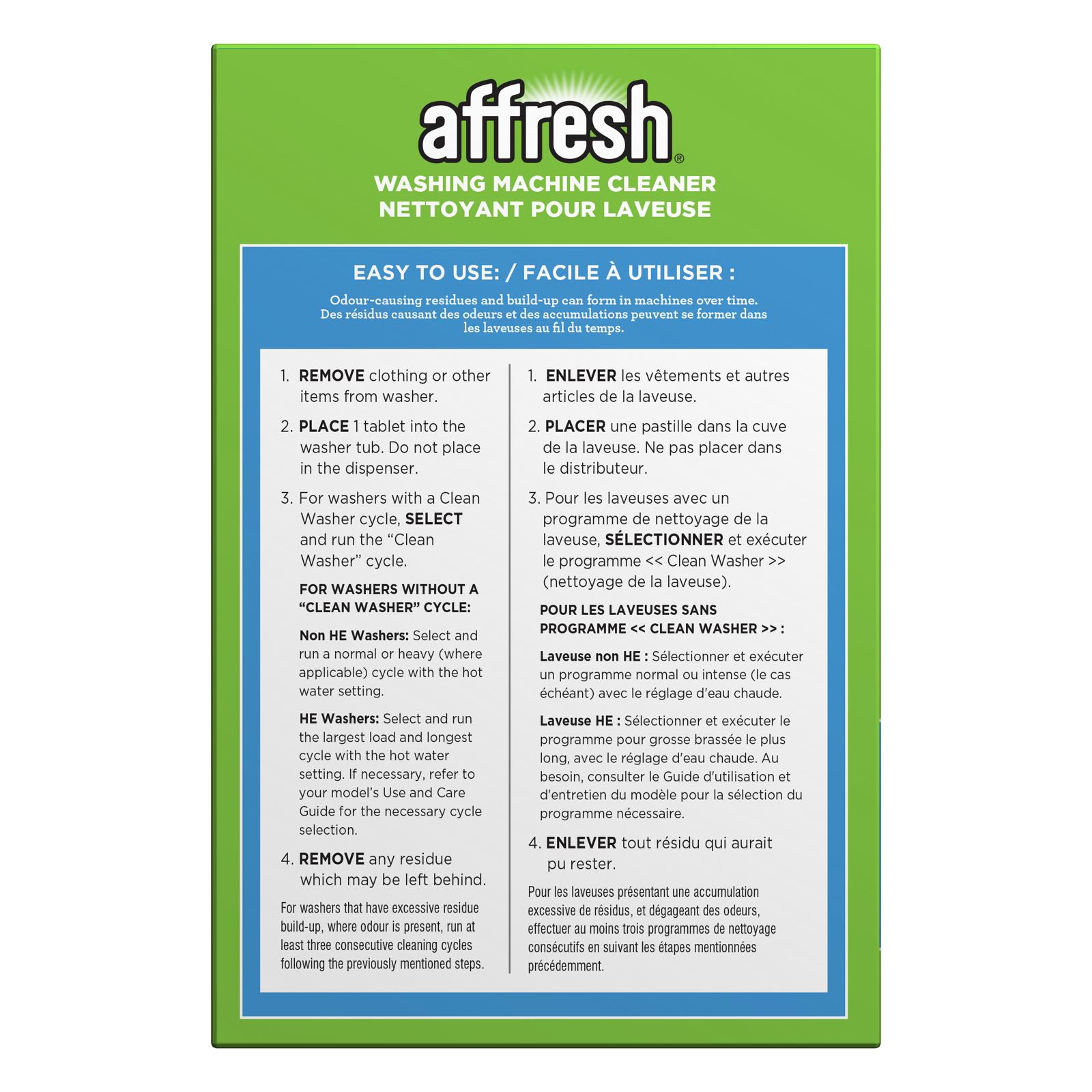 Affresh Washig Machine Cleaner Tablets (6 Count) - W10501250B